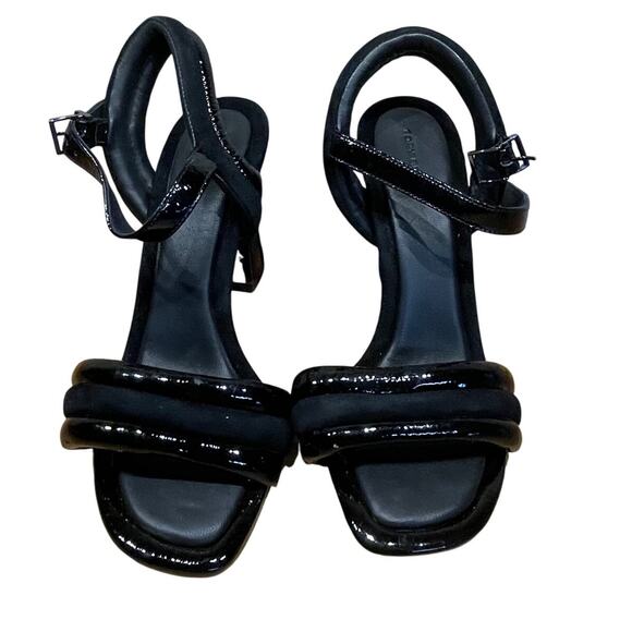 Tory Burch Puffed Up Sandals Softy Naplack Cow Patent Women's Size 7M NWOB - Picture 4 of 7